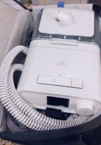 cpap machine in travel case